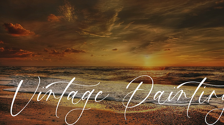 Vintage Painting Font