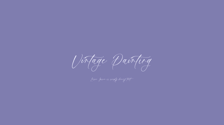 Vintage Painting Font