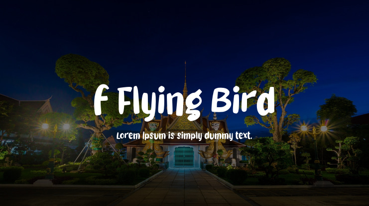 f Flying Bird Font
