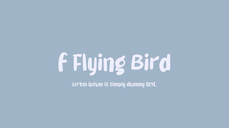 f Flying Bird Font
