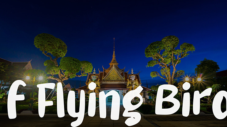 f Flying Bird Font