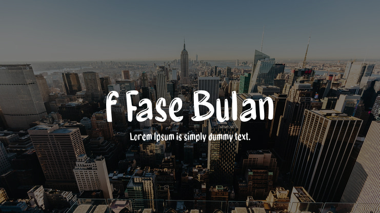 f Fase Bulan Font