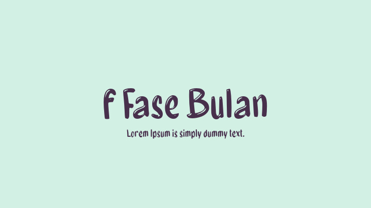 f Fase Bulan Font