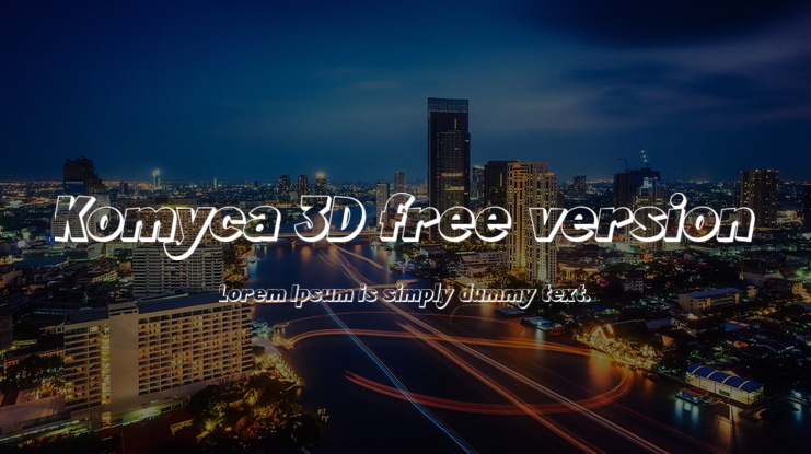 Komyca 3D free version Font