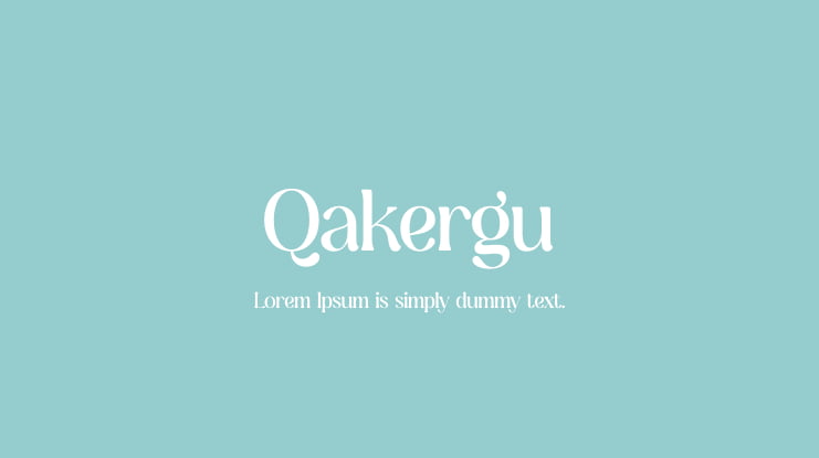 Qakergu Font
