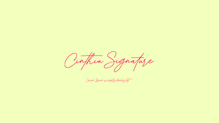 Cinthia Signature Font