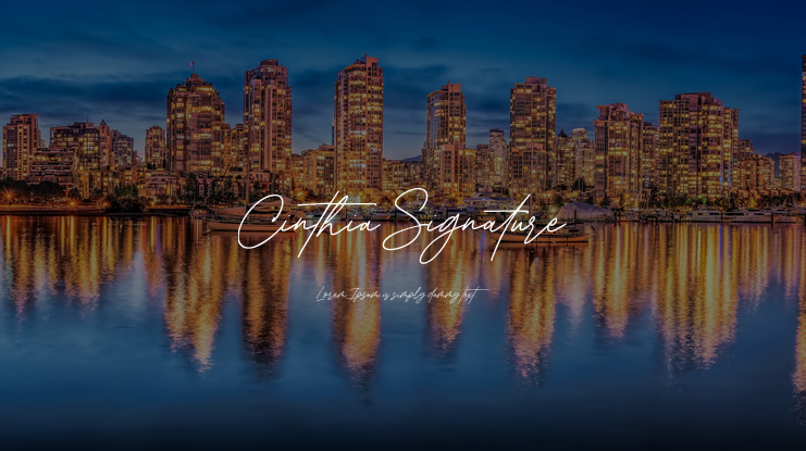 Cinthia Signature Font