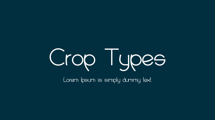 Crop Types Font