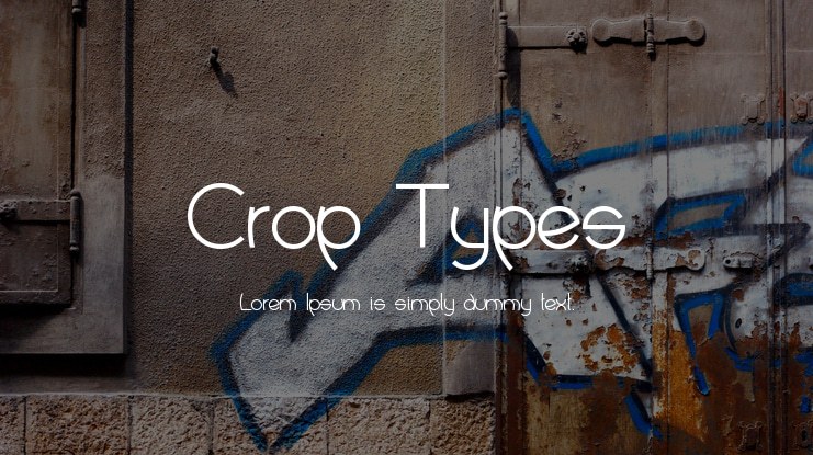 Crop Types Font