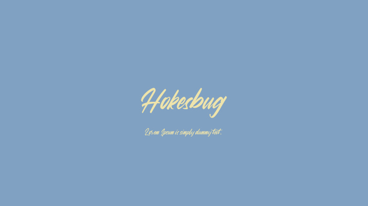 Hokesbug Font