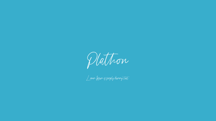 Plathon Font
