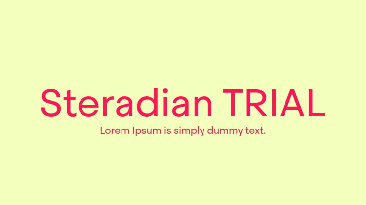 Steradian TRIAL Font Family