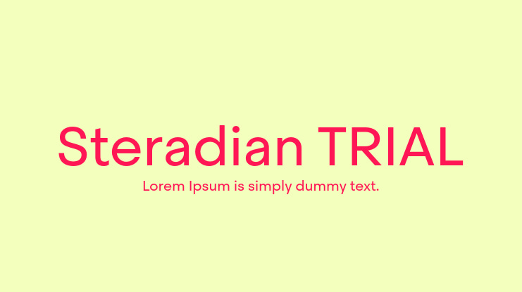 Steradian TRIAL Font Family
