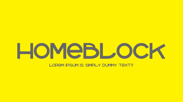 Homeblock Font