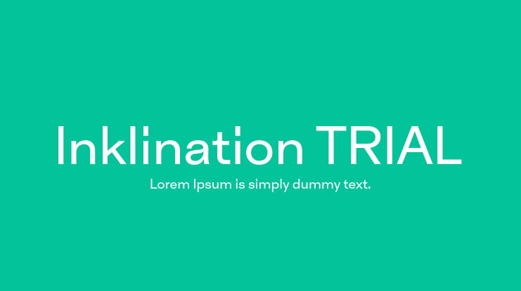 Inklination TRIAL Font Family
