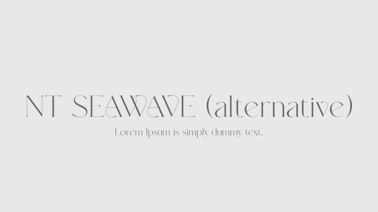 NT SEAWAVE (alternative) Font Family