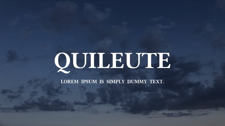 Quileute Font
