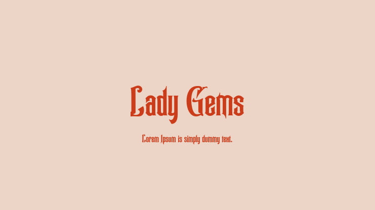 Lady Gems Font
