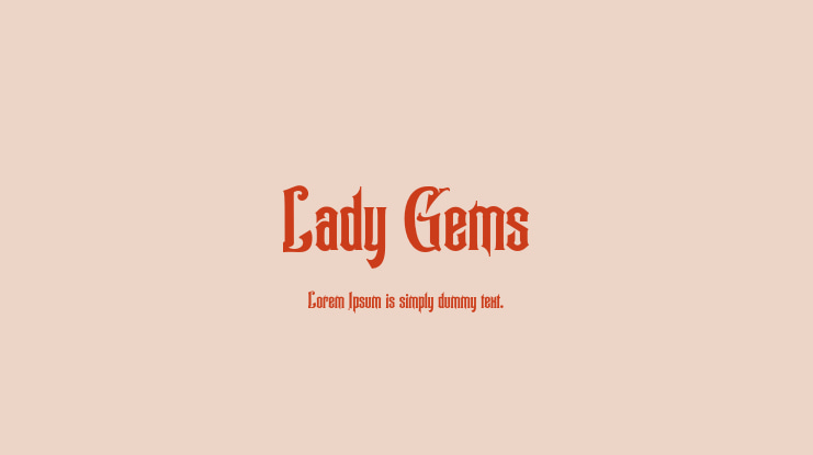 Lady Gems Font