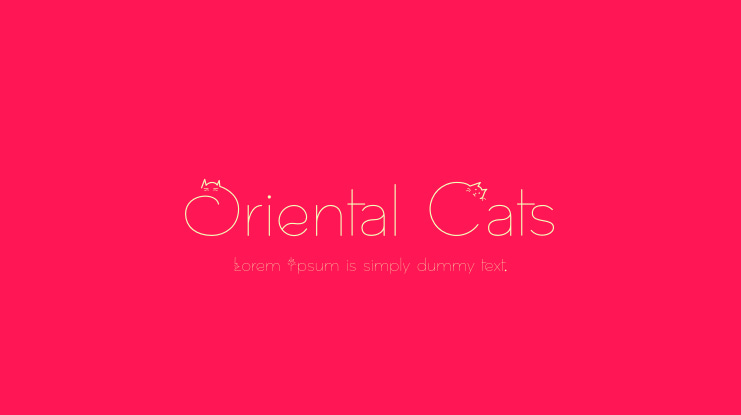 Oriental Cats Font