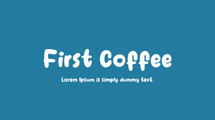 First Coffee Font