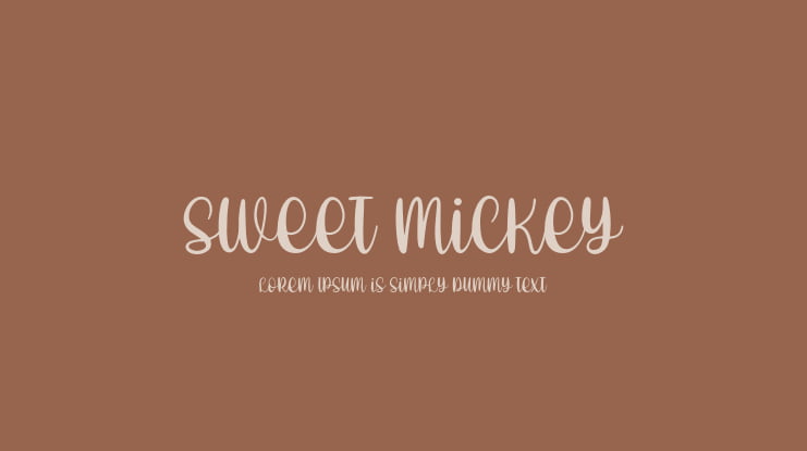 Sweet Mickey Font