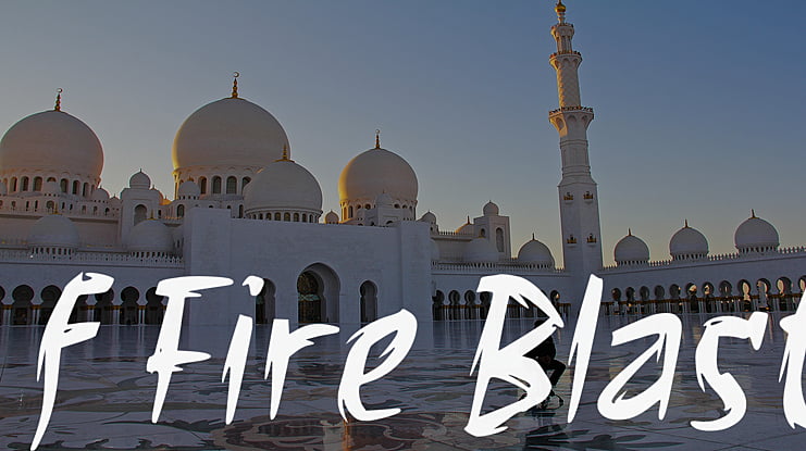 f Fire Blast Font