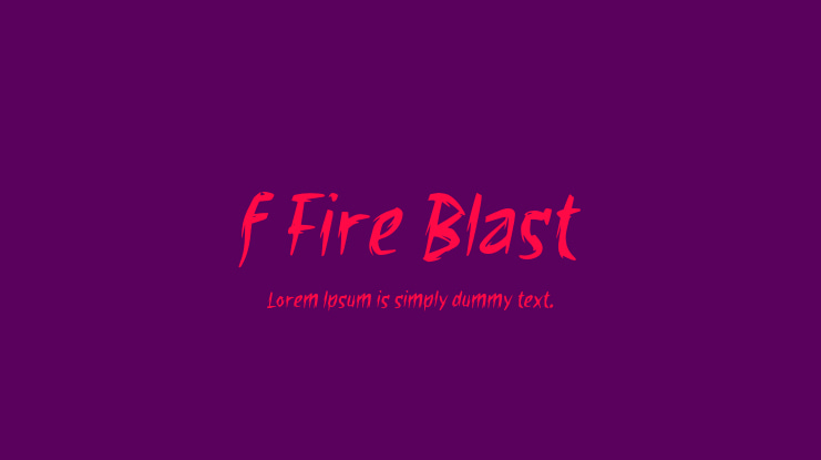 f Fire Blast Font