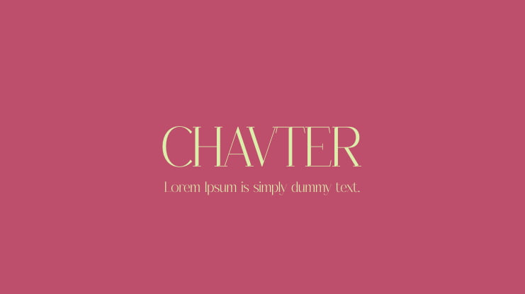 CHAVTER Font