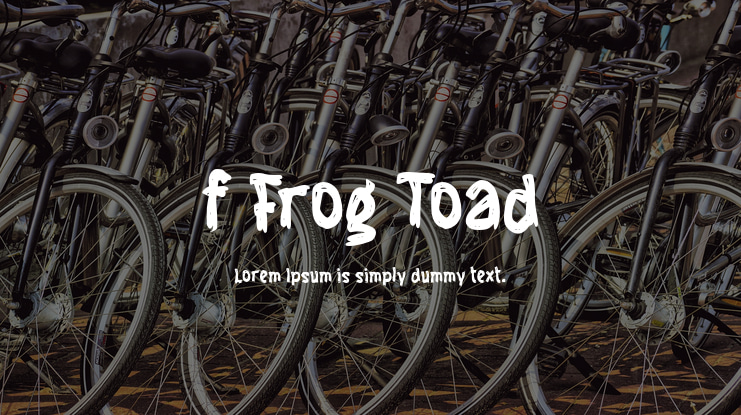 f Frog Toad Font