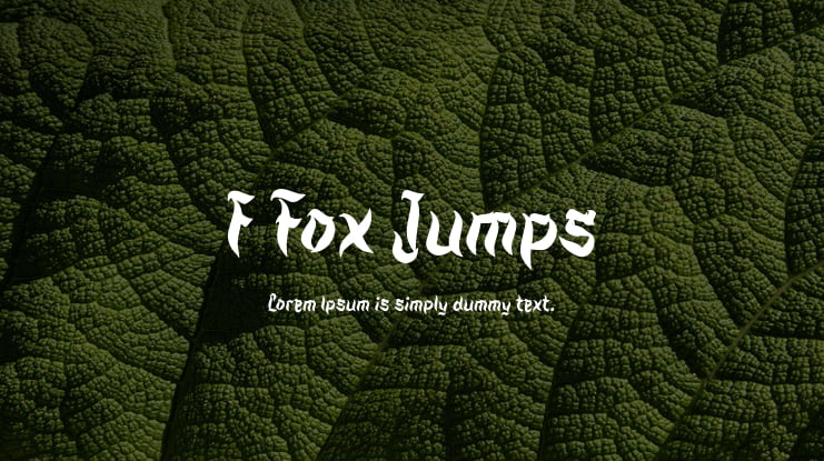 f Fox Jumps Font