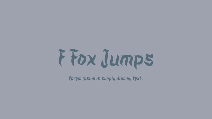 f Fox Jumps Font