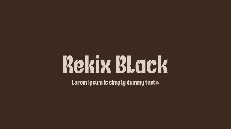 Rekix Black Font
