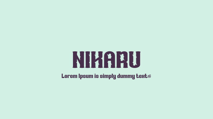 NIKARU Font
