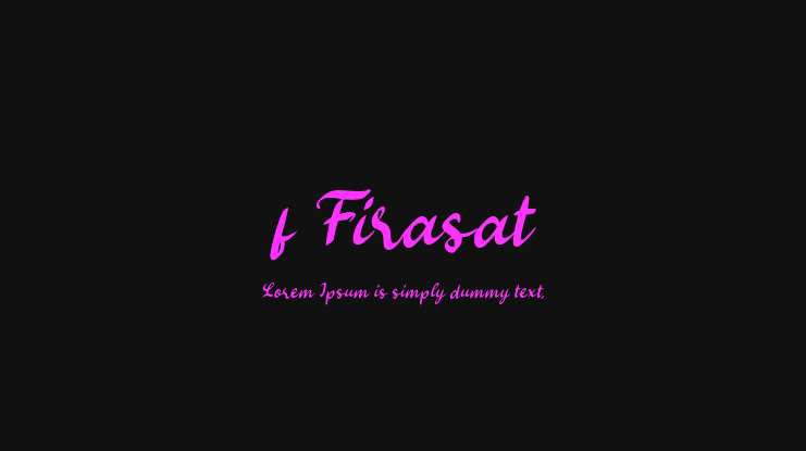 f Firasat Font