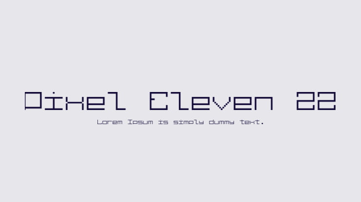 Pixel Eleven 22 Font