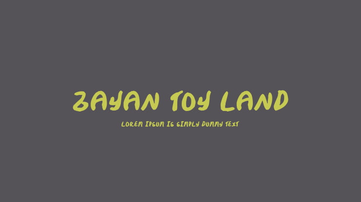 Zayan Toy Land Font