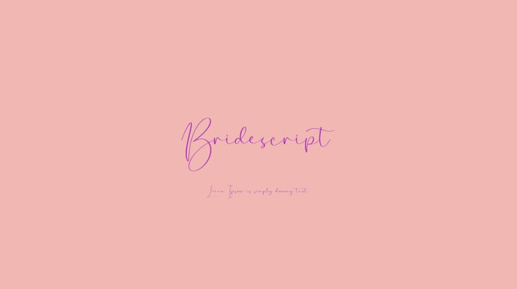 Bridescript Font