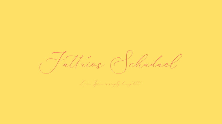 Fattrios Schudnel Font