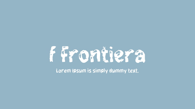 f Frontiera Font