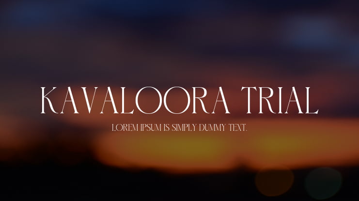 kavaloora Trial Font Family