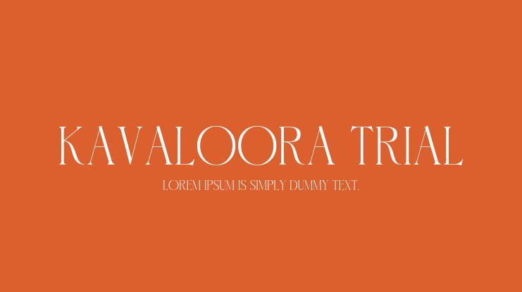 kavaloora Trial Font Family