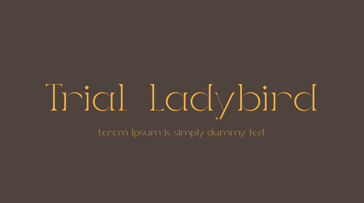 Trial-Ladybird Font