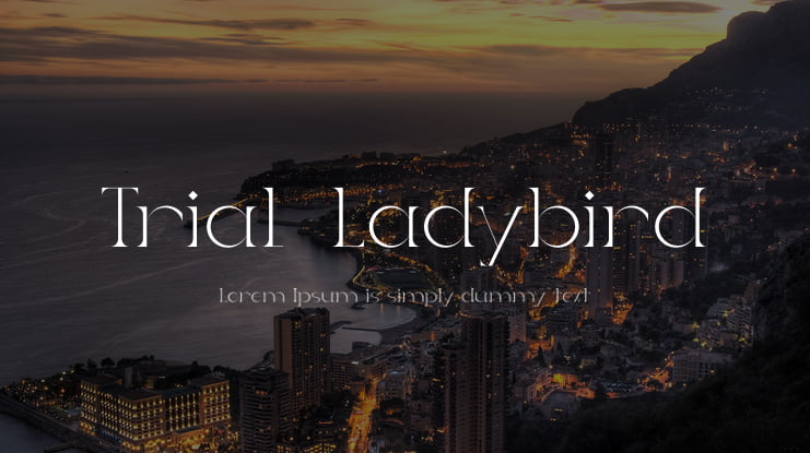 Trial-Ladybird Font