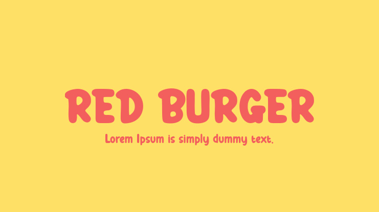 RED BURGER Font