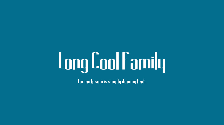 Long Cool Family Font Family