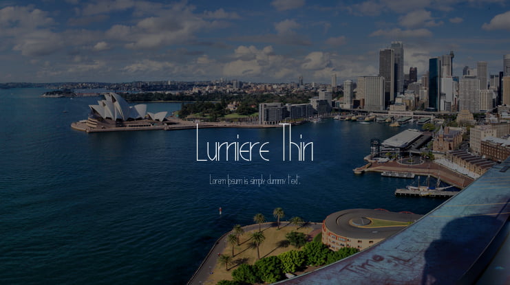 Lumiere Thin Font Family