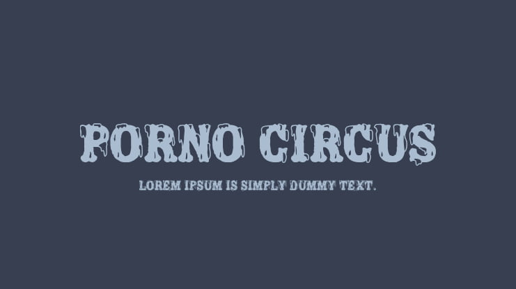 Porno Circus Font
