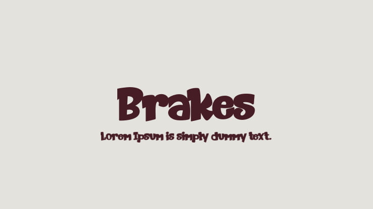 Brakes Font