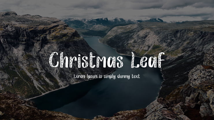 Christmas Leaf Font
